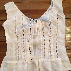 Free People White cotton corset top